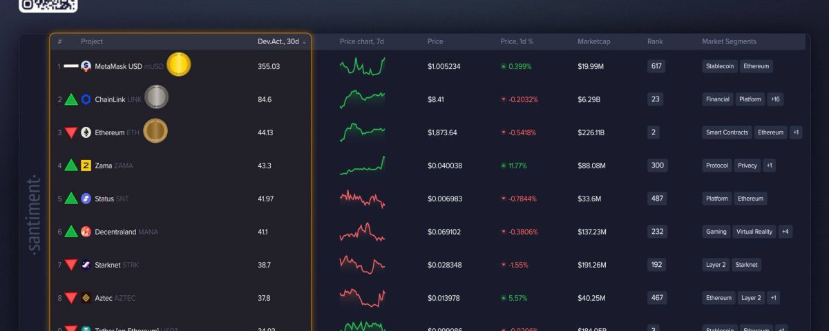 Top 10 Ethereum Ecosystem Projects by Developer Activity: Insights and Analysis