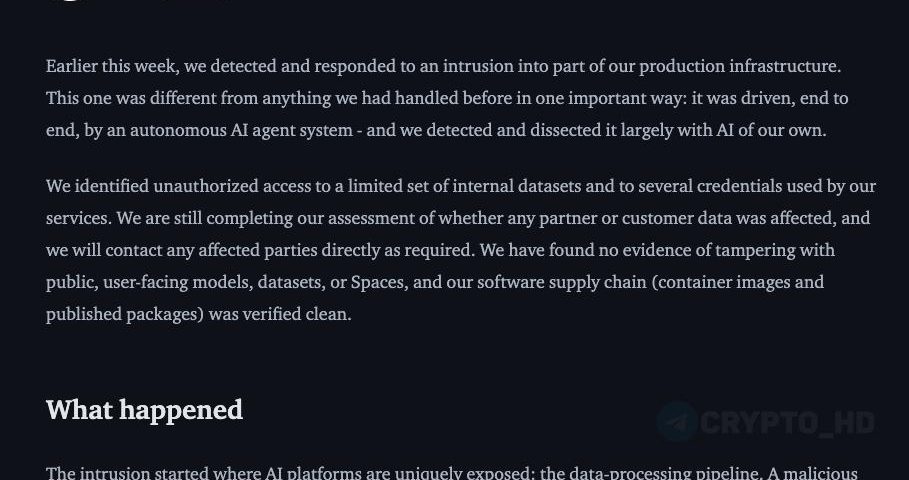AI vs AI: The Autonomous Cyberattack on Hugging Face's Infrastructure