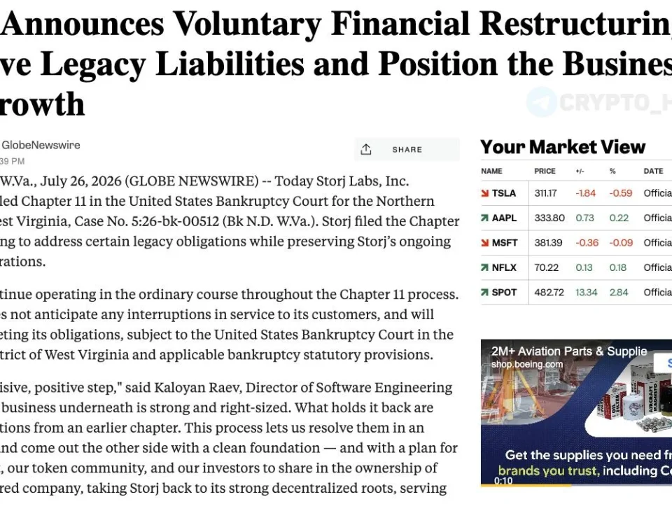 Storj Bankruptcy: A Bold Move or a Desperate Bid?
